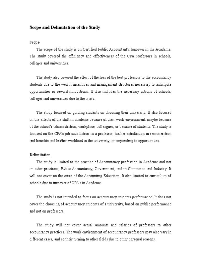 scope and delimitation about academic performance scope and delimitation tagalog